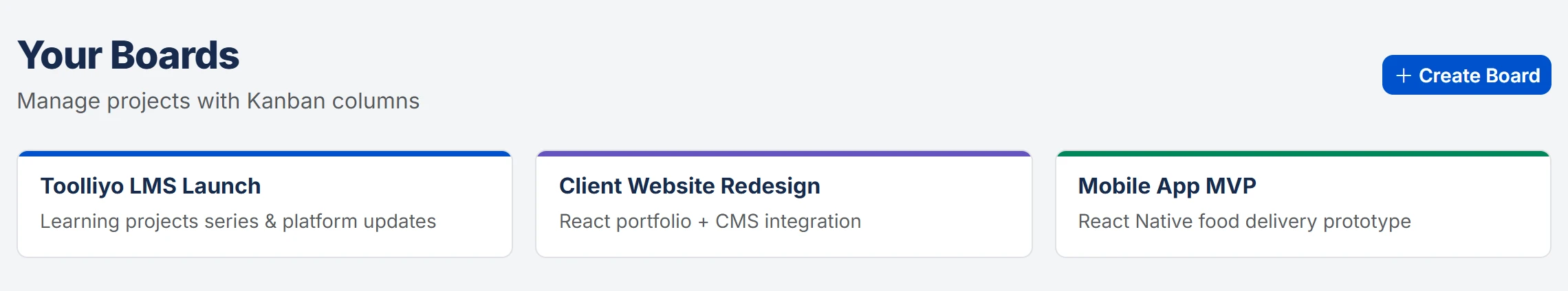 Project Management — React JS + JSON Server (Trello/Jira Clone)
