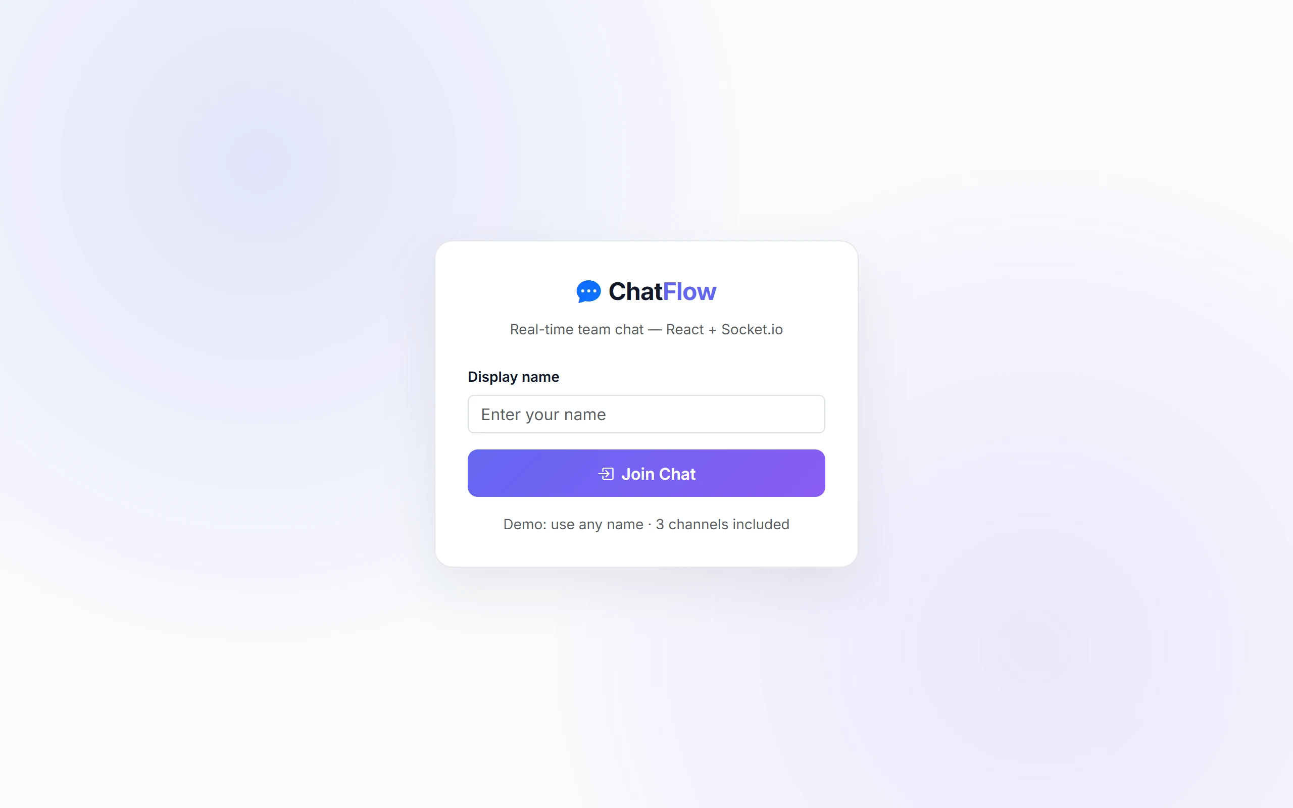 Chat Application — React + Node.js + Socket.io