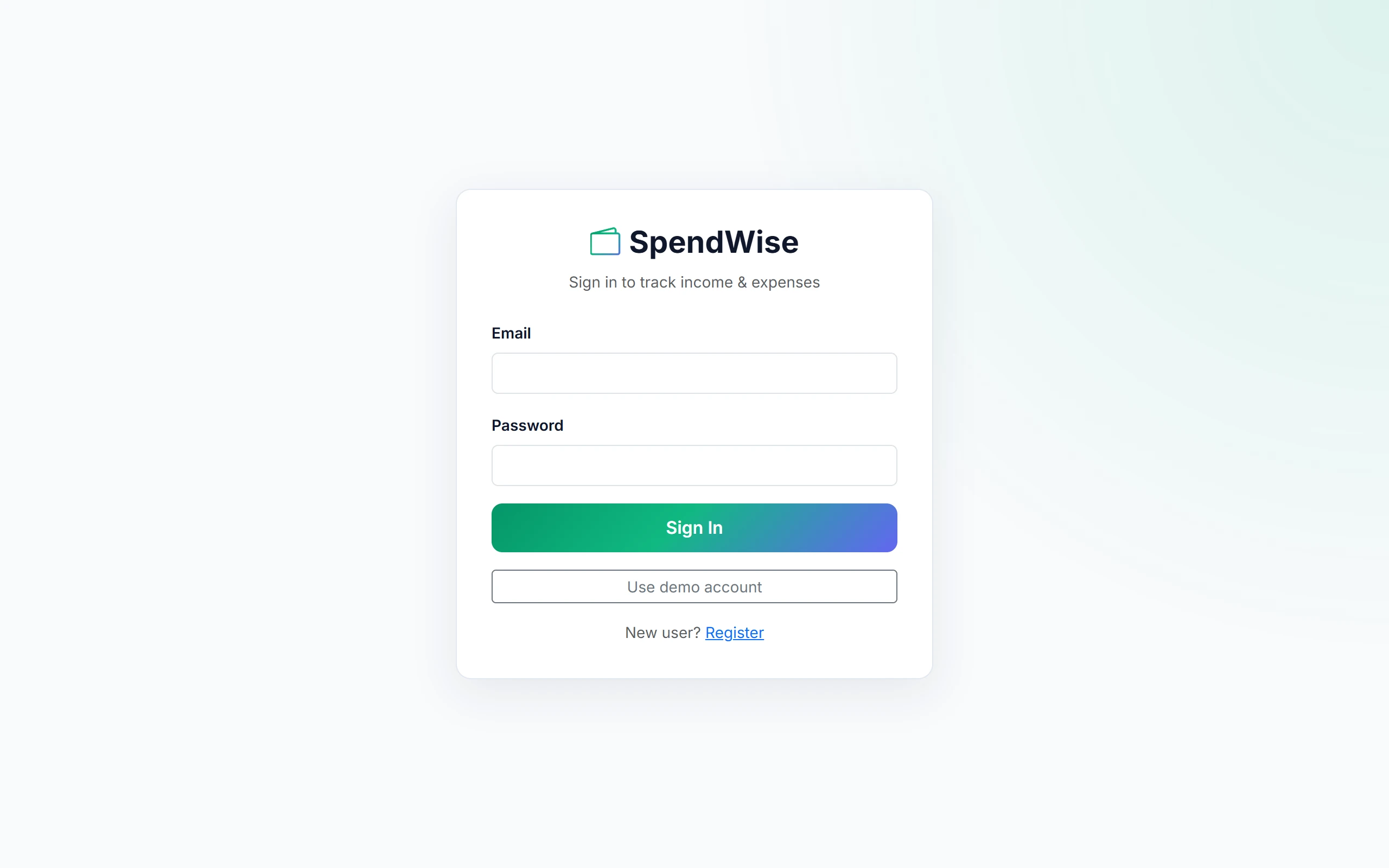 Expense Tracker SaaS — React JS