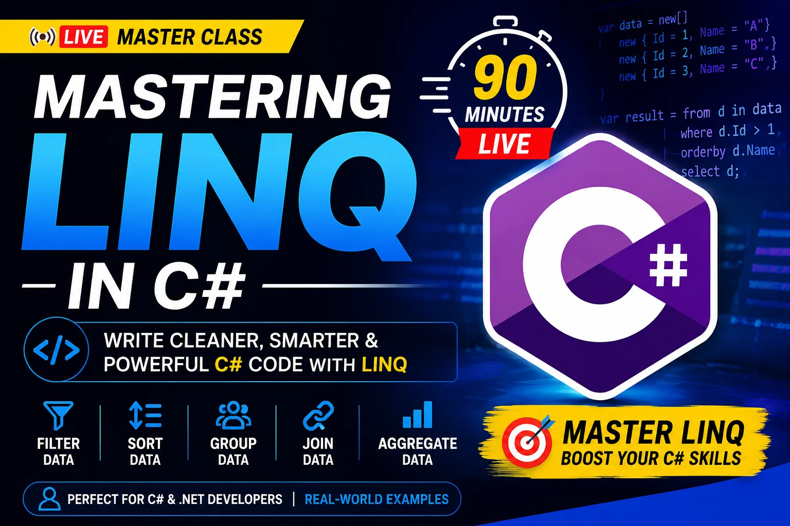 Mastering LINQ in C# — 90-Minute Live Master Class